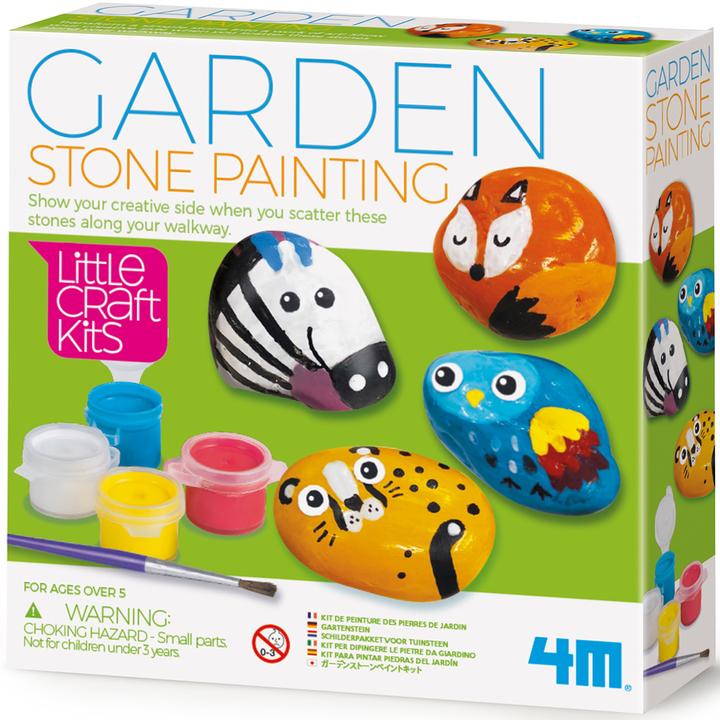 Actual product image 4M Little Craft | Garden Stone Painting & Making Kit | Craft & Activity | Kids 8+