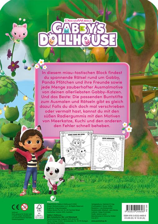 Actual product image Panini Gabby's Dollhouse: My fantastic colouring and puzzle fun