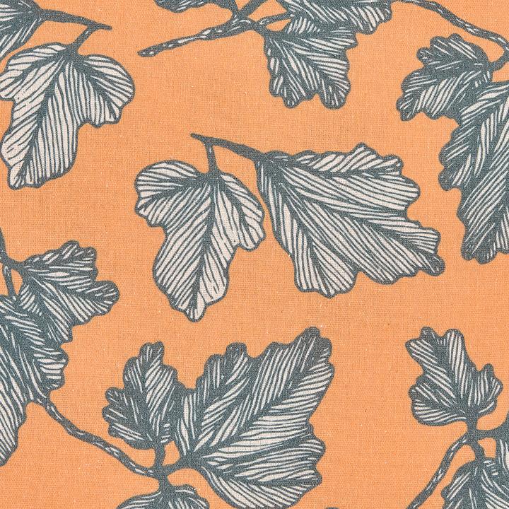 Actual product image Beliani Decorative cushion leaf motif orange / black 45 x 45 cm Set of 2 SPIREA (45 x 45 cm)