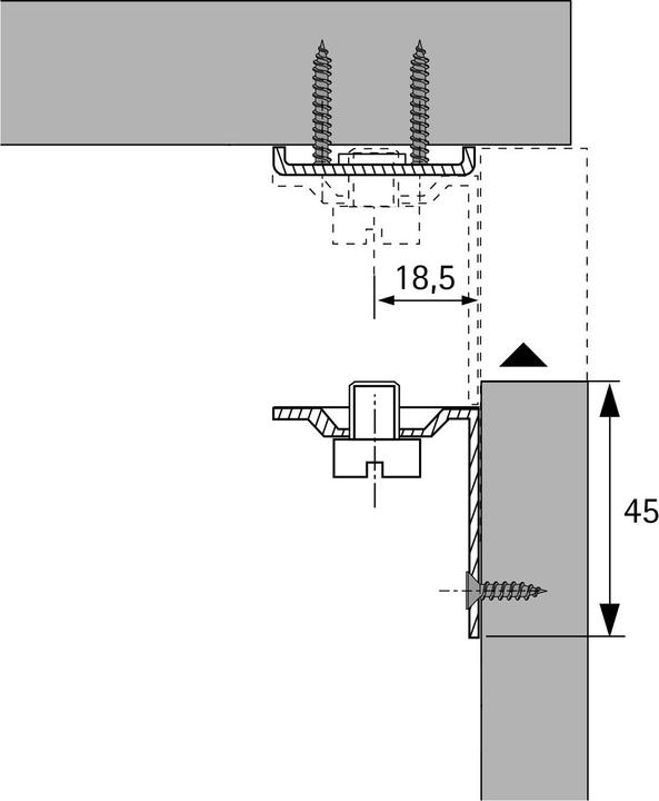Productafbeelding Hettich Bedhoek Stabilofix (Groothoek, 1 Pcs.)