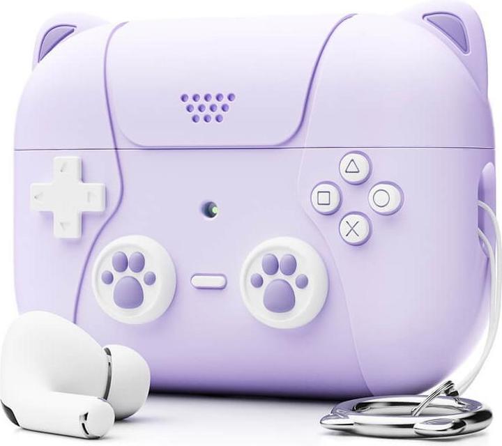 Cover-Discount Airpods Pro / 3 - Silikoncase Schutzhülle 3D violett (Kopfhörer Hülle)