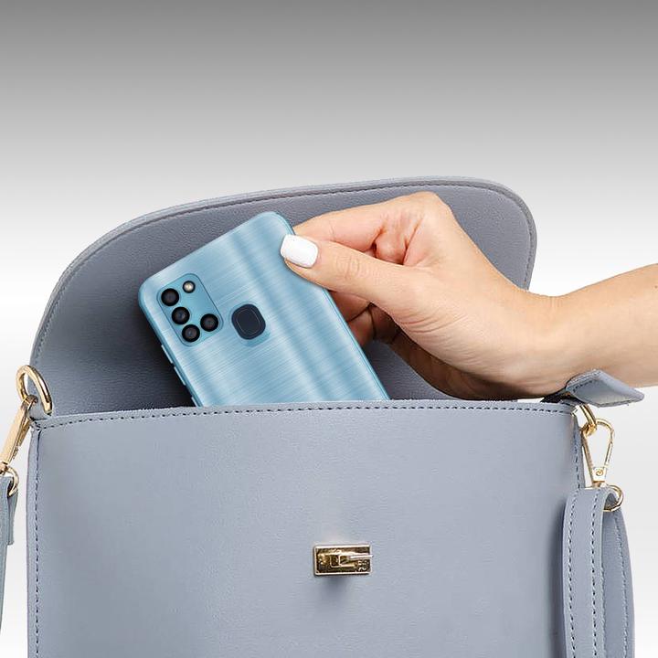 Actual product image Cadorabo Case for Samsung Galaxy A21s in TPU Brushed Camera Protector LM160 Style (Samsung Galaxy A21s)