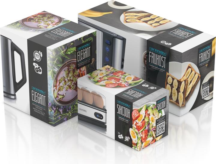 Immagine prodotto Arendo Set per la colazione, bollitore da 1,5 l con selezione della temperatura, tostapane a 2 fette e