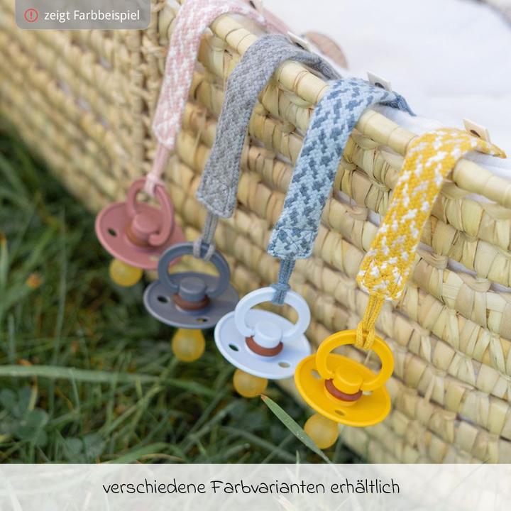 Actual product image Bibs Braided dummy chain, Cloud/ Iron (1 x)