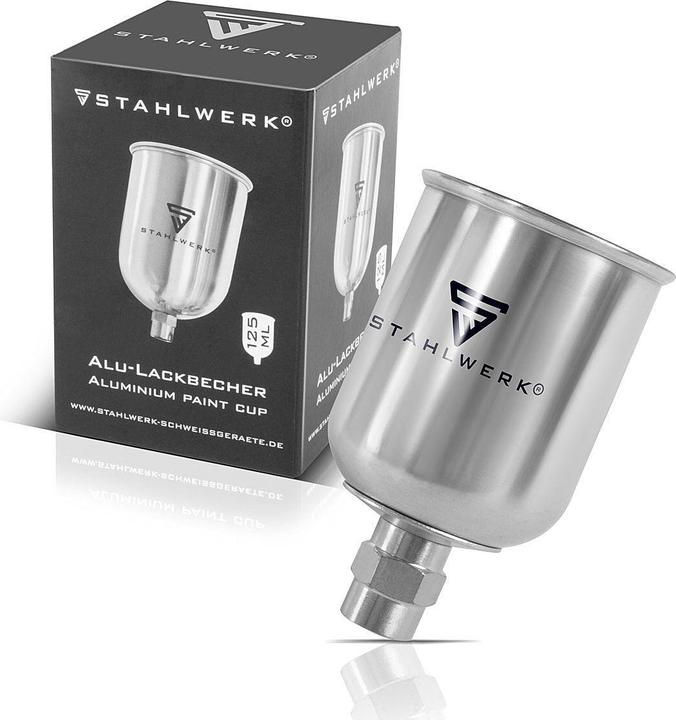 Actual product image Stahlwerk Aluminium flow cup 125 ml paint cup for spray gun