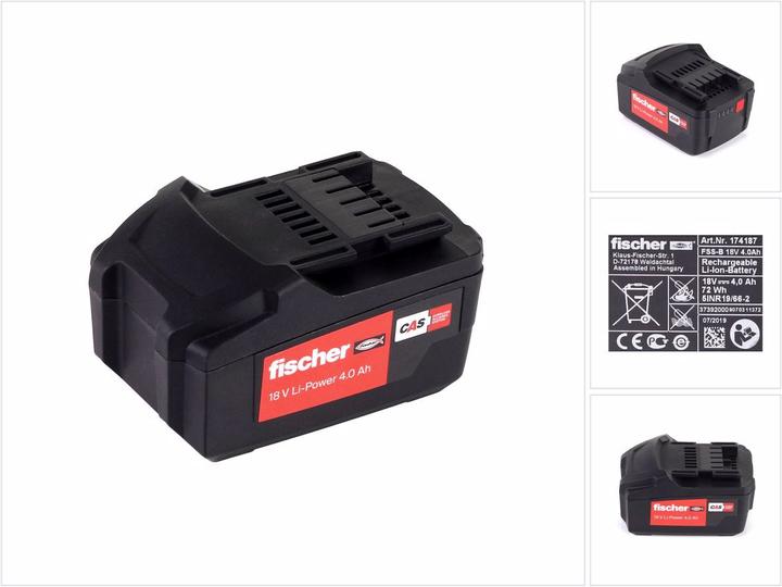 Fischer Battery pack FSS-B 18V 4.0Ah 552930 - Battery - 4.000 mAh (18 V)