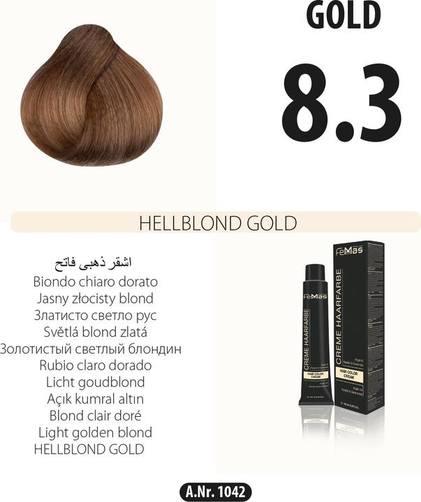 Produktbild FemMas (8.3) Haarfarbe Hellblond Gold 100ml (Hellblond gold)
