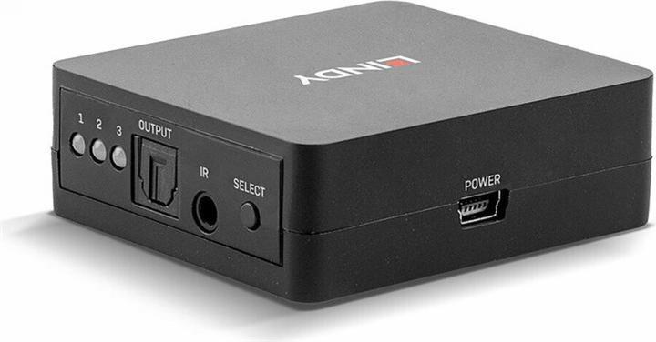 Actual product image Lindy 3 Port Optical Audio Switch (TOSLINK)
