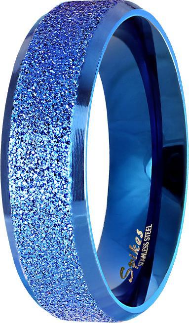 Produktbild Star Piercing Ring blau poliert und mittig gesprenkelt (Chirurgenstahl 316L, ohne Messing)