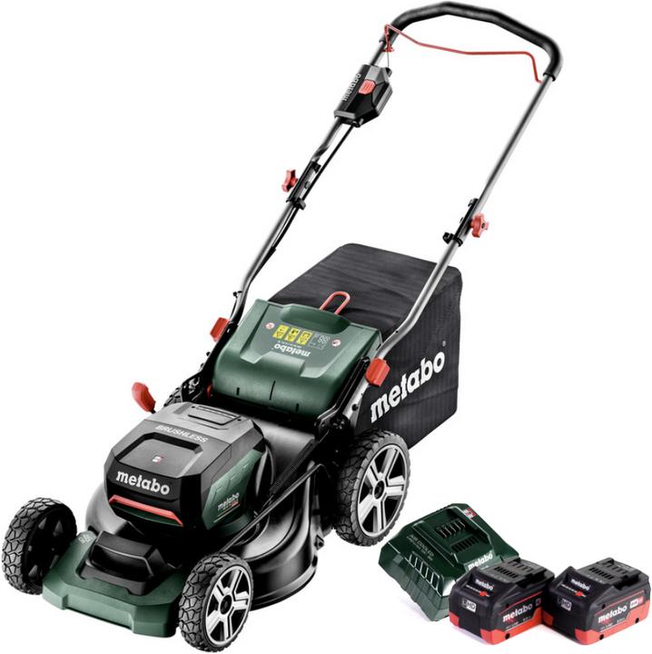 Actual product image Metabo RM 36-18 LTX BL 46 Battery lawn mower 36 V ( 2x 18 V ) 46 cm Brushless + 2x Battery 8,0 Ah + Charger (Rechargeable battery operated)
