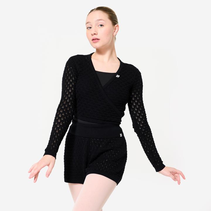 Starever Tanz-Wickeljacke Damen - schwarz