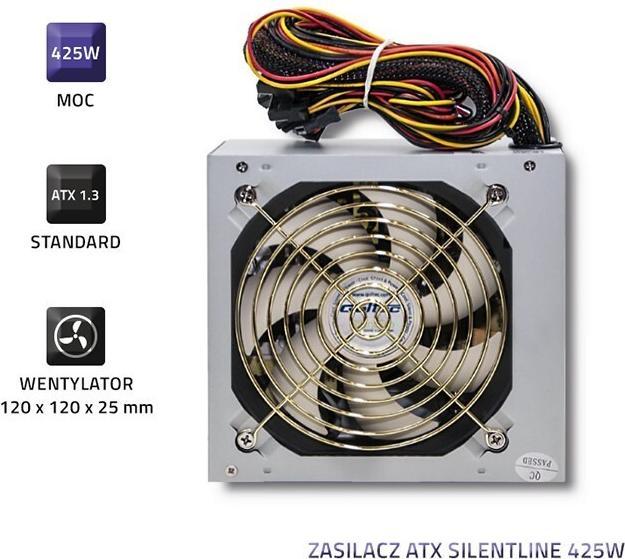 Produktbild Qoltec ATX power supply SilentLine 425W PFC BOX (425 W)