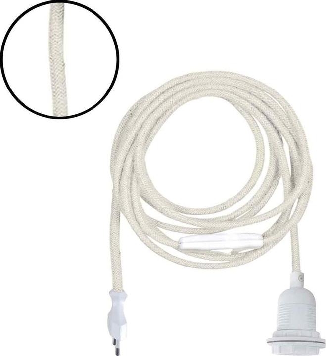 Image du produit Opjet Paris Suspension douille baladeuse câble coton (E27)