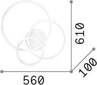 Actual product image Ideal lux FRAME LED ceiling light 41W white warm white 255019 (5250 lm)