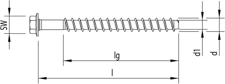 Immagine prodotto Heco MULTI MONTI plus SS Vite di ancoraggio 10,0 x 140 mm 25 pz ( 48457 ) Vite per calcestruzzo, testa (25 Viti per pezzo)