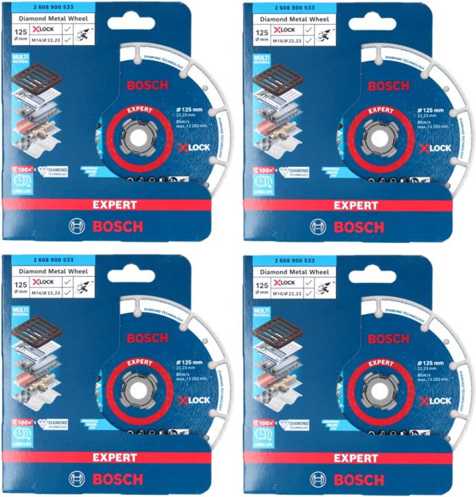 Actual product image Bosch Professional Bosch X-LOCK diamond metal cutting disc 125 x 22,23 mm ( 4x 2608900533 ) Expert 4 pcs. for