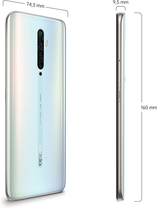 Produktbild OPPO Reno 2Z (128 GB, Sky White, 6.53", Dual SIM + SD, 48 Mpx, 4G)