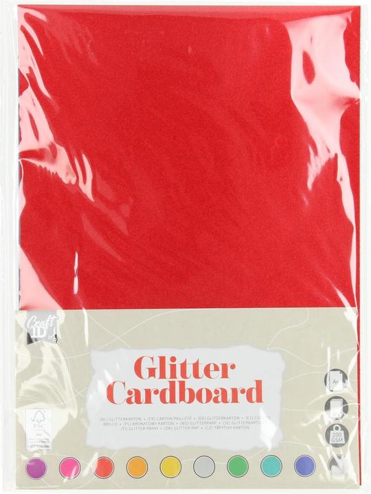 Actual product image Grafix Glitter cardboard A4, 10 sheets (200 g/m², 10 x)