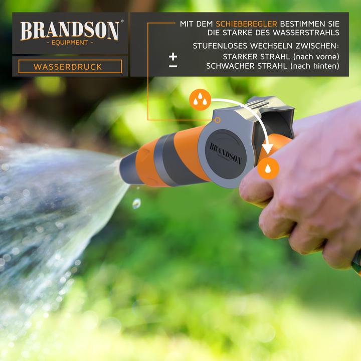 Produktbild Brandson Gartenbrause, Sprühregner, Garten Handbrause für Gartenschlauch, Spritzpistole, robuste Bauweise