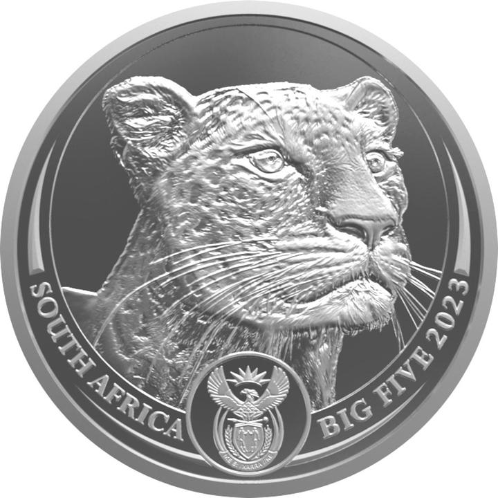 Image du produit South Africa Mint Argent Léopard 5 oz - Big Five Série II - 2023 (999, 2023)