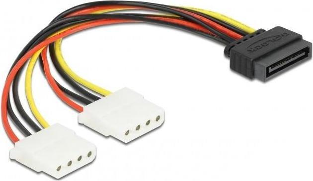 Image du produit Delock Câble d'alimentation en Y SATA - 2x Molex 0,2 m