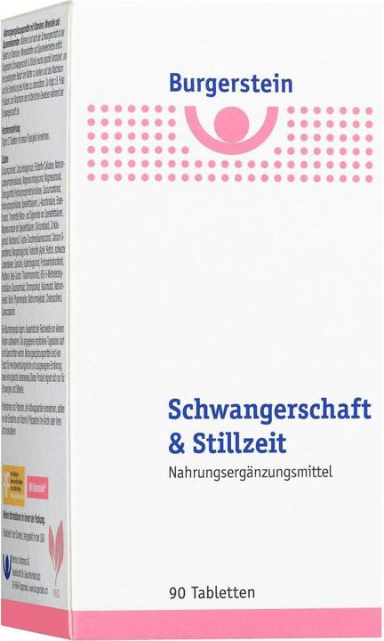 Nährwerte und Zutaten Burgerstein Schwangerschaft & Stillzeit (90 Stück, Tabletten, 166 g)