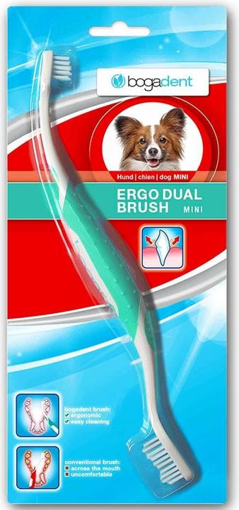 Produktbild Bogar Hunde-Zahnbürste Ergo Dual Brush Mini (Hund)