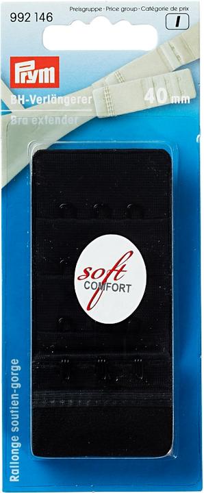 Immagine prodotto Prym Estensore per reggiseno a gancio, nero 40 mm, 3 x 3 ganci, cartoncino