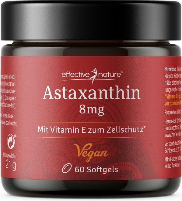 Image du produit Effective Nature Astaxanthin mit Vitamin E (60 pièce(s), Capsules, 40 g)