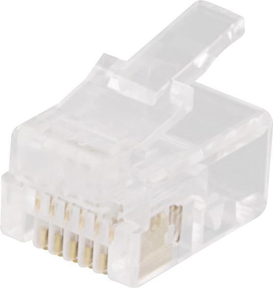 Immagine prodotto Deltaco Connettore modulare RJ12 6P6C confezione da 20 pezzi trasparente