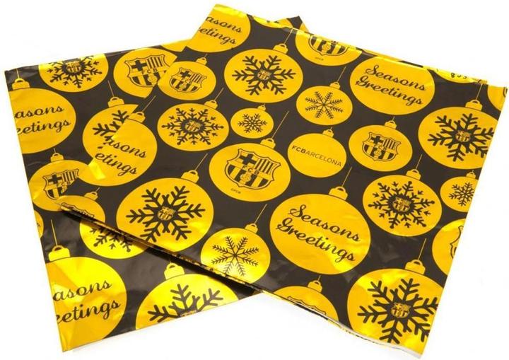 Produktbild FC Barcelona Geschenkpapier weihnachtliches Design Papier (Geschenkpapier, 1 x)