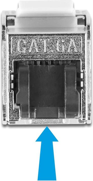 Immagine prodotto Delock Cavo RJ45 maschio a modulo Keystone RJ45 femmina Cat.6A 2 m nero (S/FTP, CAT6a, 2 m)