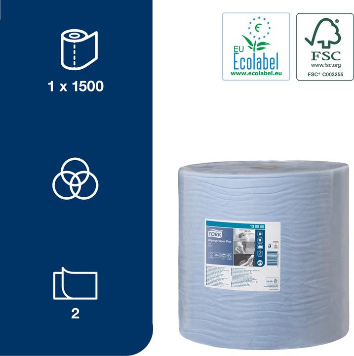 Actual product image Tork Wiping Paper Plus Blue 1x510m (1 x)