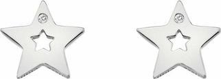 Hot Diamonds Silver earrings with topaz and genuine diamond Willow DE586