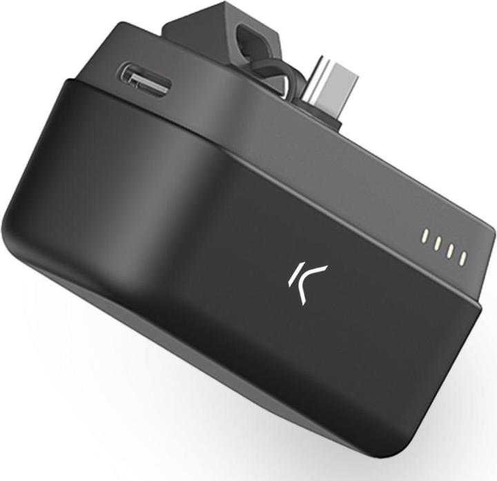 Image du produit KSIX 4.800 mAh USB-C pocket powerbank, Built-in stand, 10 W, USB-A to USB-C cable, Simultaneous char (4800 mAh, 10 W, 10 Wh)