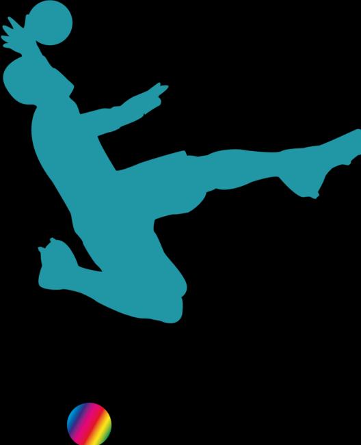 Image du produit Bügelbilder Bügelbild Fussballer Jump Silhouette (1 x)