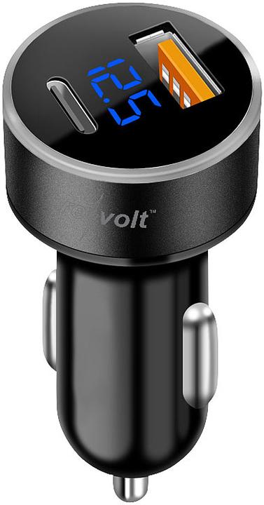 Revolt Kfz-USB-Ladegerät, LED-Spannungsanzeige