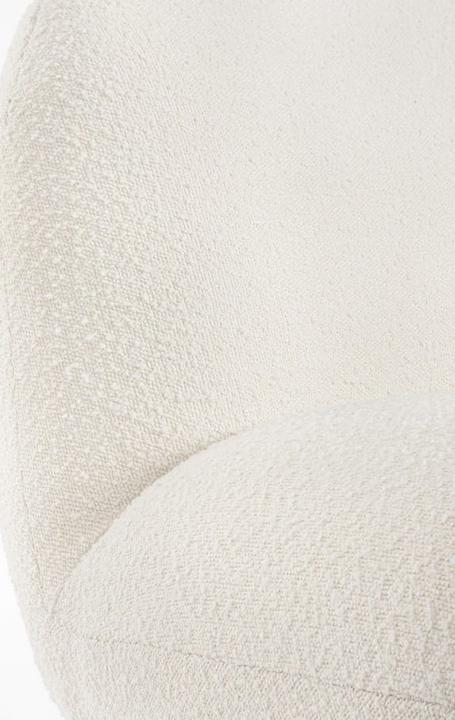 Actual product image Bizzotto Swivel armchair Margot white boucle