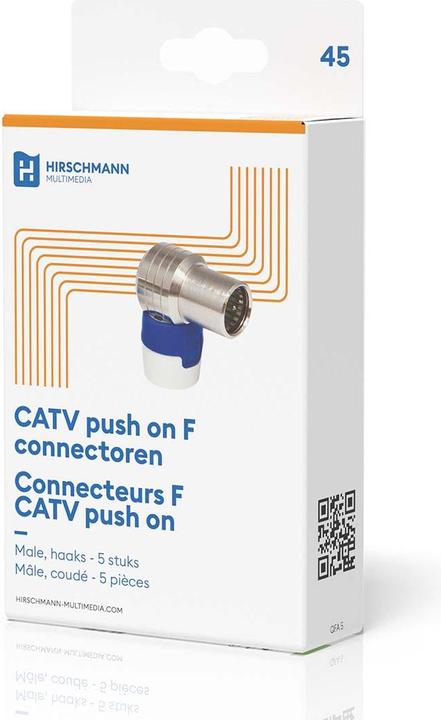 Immagine prodotto Hirschmann QFA 5 Connettore rapido F angolato a pressione (Cavi antenna)