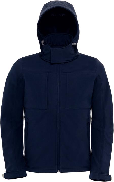 Immagine prodotto B&C Giacca softshell con cappuccio fodera in pile traspirante idrorepellente antivento (3XL)