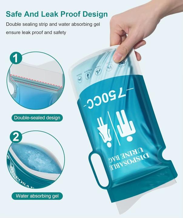 Actual product image Swissdetector Sac à urine - Pour Extérieur - unisexe - avec tampon absorbant (X 12) (Hygiene product)