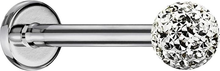 Produktbild Star Piercing Labret pastellgrün mit Kugel (Titan G23ohne Messing, Chirurgenstahl 316Lohne Messing)