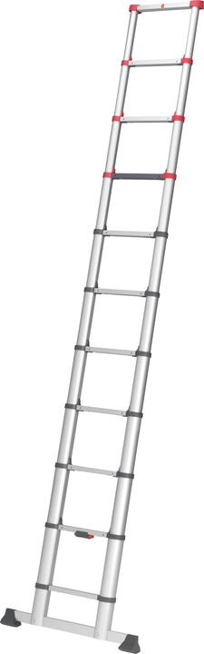 Productafbeelding Hailo FlexLine, aluminium veiligheidstelescopische ladder, 11 sporten (Enkele ladder, 99 cm)