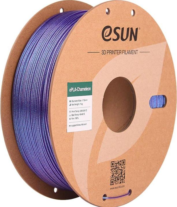 Actual product image eSUN ePLA-Chameleon Nebula Purple Filament 1.75mm 1Kg (PLA, 1.75 mm, 1000 g, Violet)
