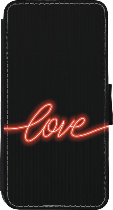Produktbild PhoneLook Hülle Wallet schwarz Valentine 2023 neon love (Apple iPhone XR)