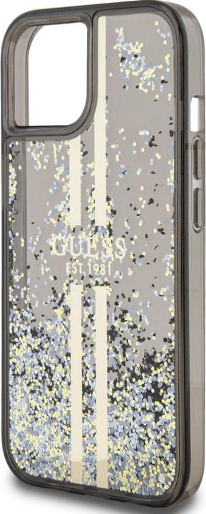 Image du produit Guess GUHCP15SLFCSEGK iPhone 15 / 14 / 13 6.1" czarny/black hardcase Liquid Glitter Gold Stripes (Apple iPhone 15)