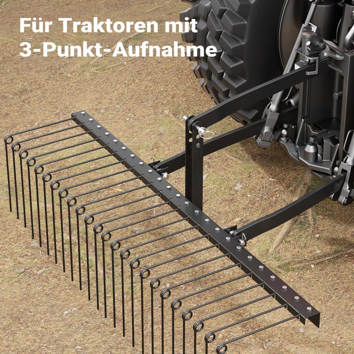 Image du produit Wiltec Scarificateur 183cm pour tondeuse autoportée Aérateur Entretien de la pelouse Tracteur de pelouse (Tracteur de pelouse)