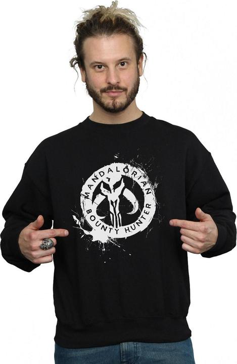 Produktbild Star Wars The Mandalorian Bounty Hunter Splatter Skull Sweatshirt (S)