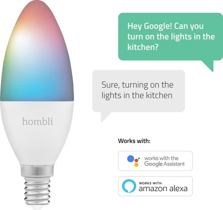 Energie-Label Hombli Smart Bulb (E14, 4.50 W, 385 lm, 2 x, F)