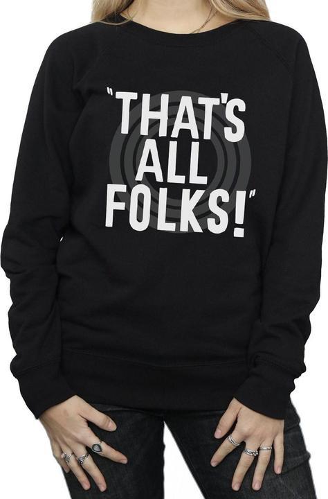 Immagine prodotto Looney Tunes That's All Folks Text Felpa Donna (M)